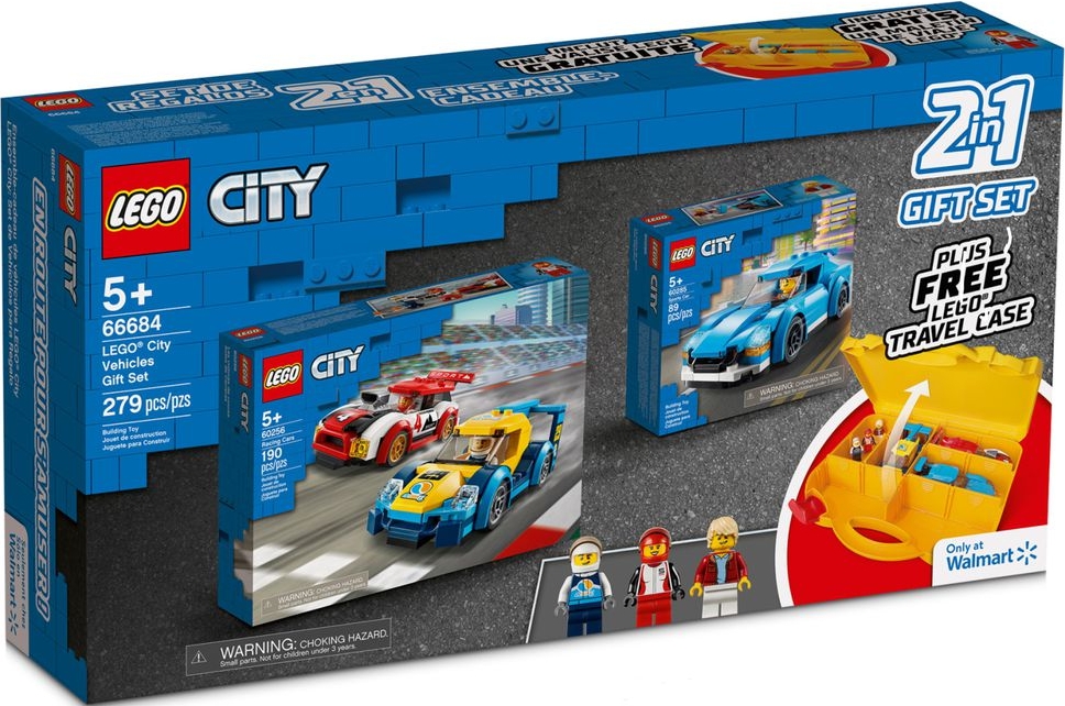 Lego®66684 City Bundle Pack, 2 in 1 Gift Set (Sets 60256 and 60285 with Storage Case) - LEGO City Vehicles Gift Set